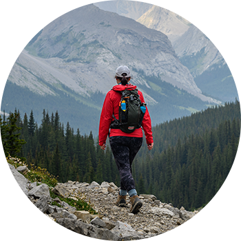 Woman hiking