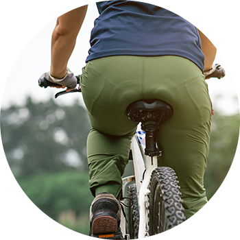 Woman riding bike